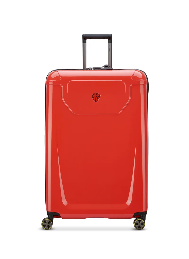 PEUGEOT Voyages Zip 81cm Hardcase 4 Double Wheel  Expandable Check-In Luggage Trolley Red