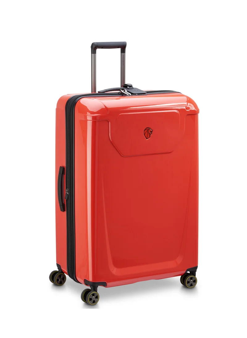 PEUGEOT Voyages Zip 81cm Hardcase 4 Double Wheel  Expandable Check-In Luggage Trolley Red