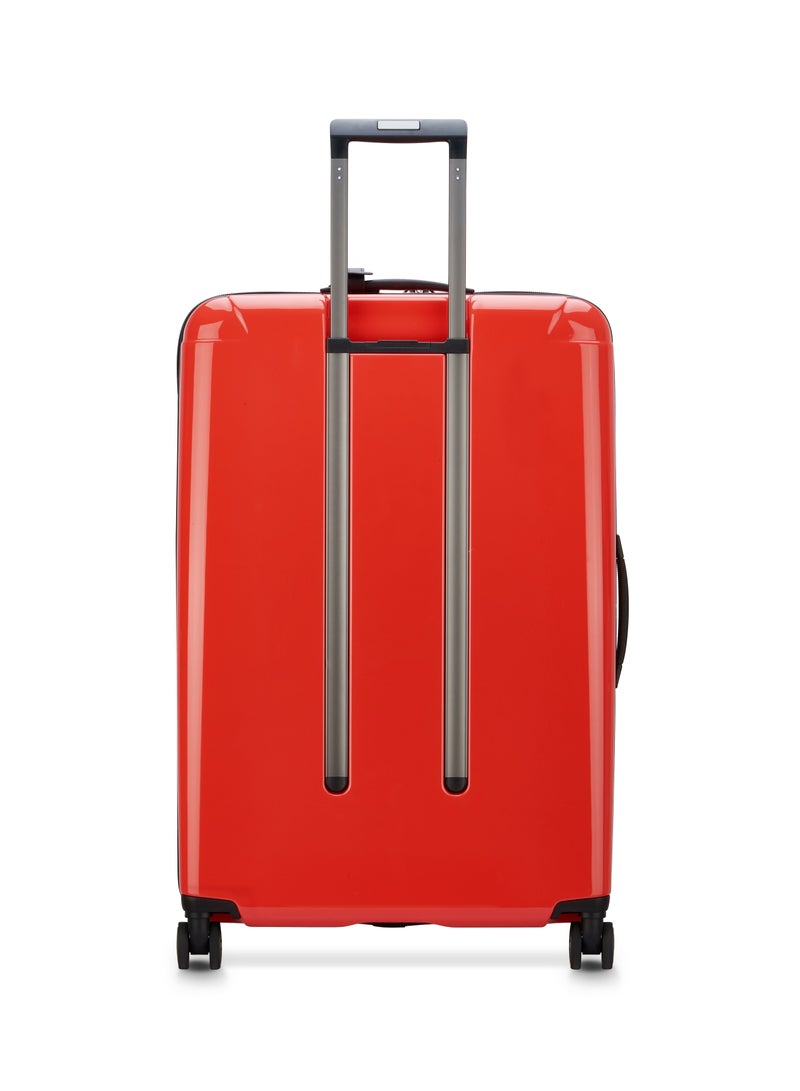 PEUGEOT Voyages Zip 81cm Hardcase 4 Double Wheel  Expandable Check-In Luggage Trolley Red  - Image 4