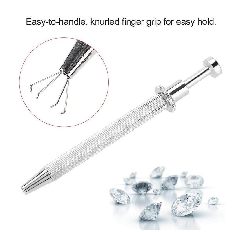 klarako Bead Grabber Tool, Jewelry Pliers Ball Grabber Piercing Holder Pick up Tool Stone Setter Tool Jewelry Tweezers Parts Beads Claw Catcher Grabber Jewelry Making Jeweler Tool Bead Grabber for Jewelry - Image 4