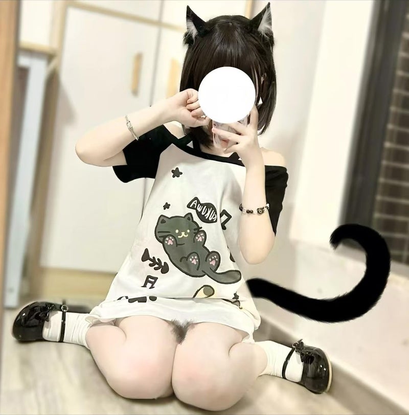 Dynict Y2k Kawaii Shirts for Women Cartoon Graphic Tees Off Shoulder Cutecore Shirts Harajuku Fashion Gothic Tops (Black,Medium) - Image 2