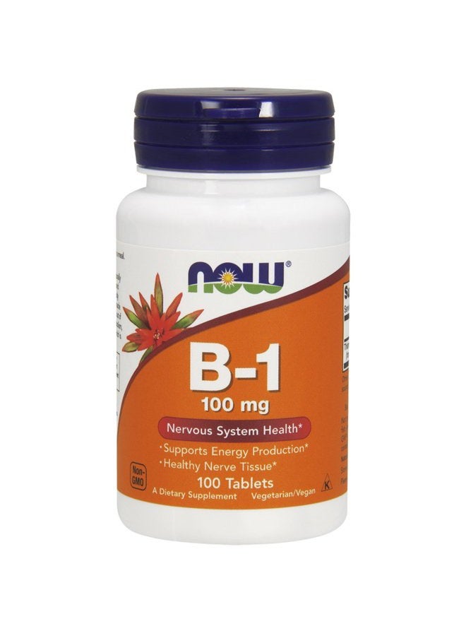 now Vitamin B-1 (thiamine) 100mg, 100 Tablets (Pack of 4) - Image 1
