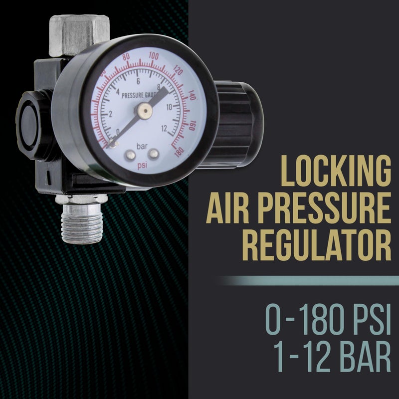 TCP Global مجموعة مسدس الرش المصغر TCP Global HVLP - فوهة 1.0 مم مخصصة لطلاء السيارات، البرايمر، واللمسات النهائية - Image 4