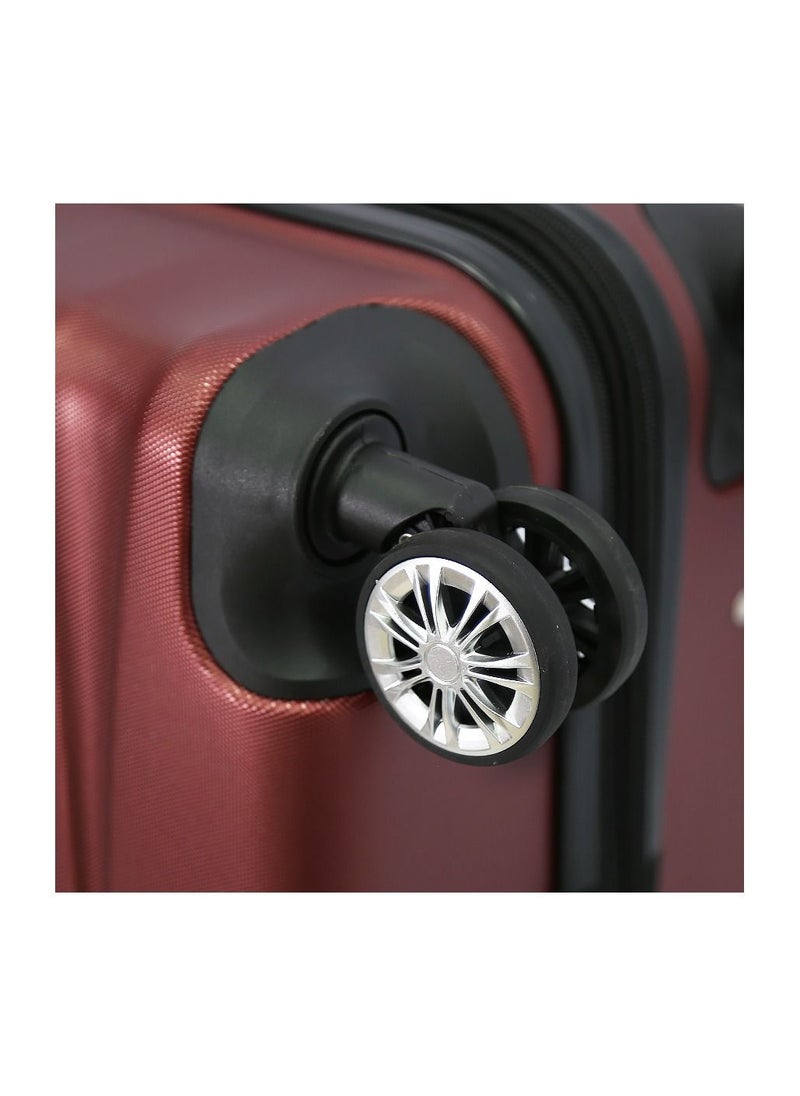 GIORDANO Giordano Luggage Bags Hardside Spinners Trolley 3 PCS Set,Burgundy  - Image 5