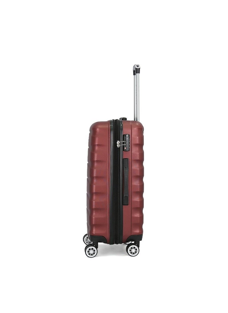 GIORDANO Giordano Luggage Bags Hardside Spinners Trolley 3 PCS Set,Burgundy  - Image 3