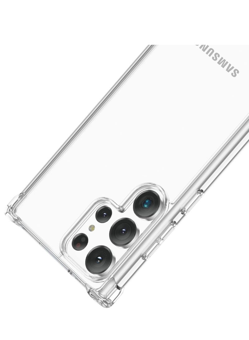 MIGOFAST Anti-Shock Phone Case 360° Compatible with Samsung S23 Ultra, TPU Soft Edge + PC Hard Back Drop Resistance, Shock Proof  Clear - Image 4
