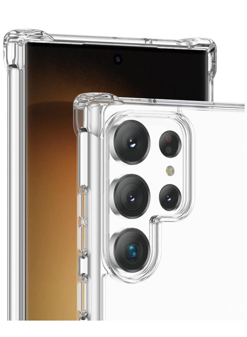 MIGOFAST Anti-Shock Phone Case 360° Compatible with Samsung S23 Ultra, TPU Soft Edge + PC Hard Back Drop Resistance, Shock Proof  Clear - Image 5