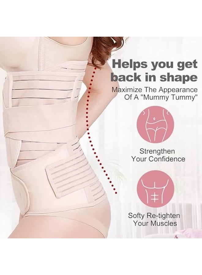 3 In 1 Postpartum Belly Band Wrap - Abdominal Binder Post Surgery C Section Compression Girdle - Durable After Birth Recovery Support & Slimming Waist Trainer - Practical for Daily Use - Image 3