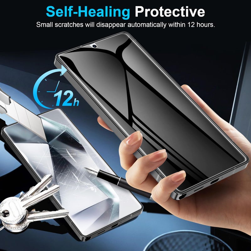 LYWHL 2 Pack for Samsung Galaxy S25 Ultra Privacy Screen Protector [Like Original Fingerprint Unlock], Anti-Spy Private S25 Ultra Film [Not Glass], Case Friendly, Scratch-Resistant, Sensitive Touch - Image 4
