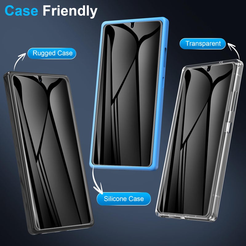 LYWHL 2 Pack for Samsung Galaxy S25 Ultra Privacy Screen Protector [Like Original Fingerprint Unlock], Anti-Spy Private S25 Ultra Film [Not Glass], Case Friendly, Scratch-Resistant, Sensitive Touch - Image 5
