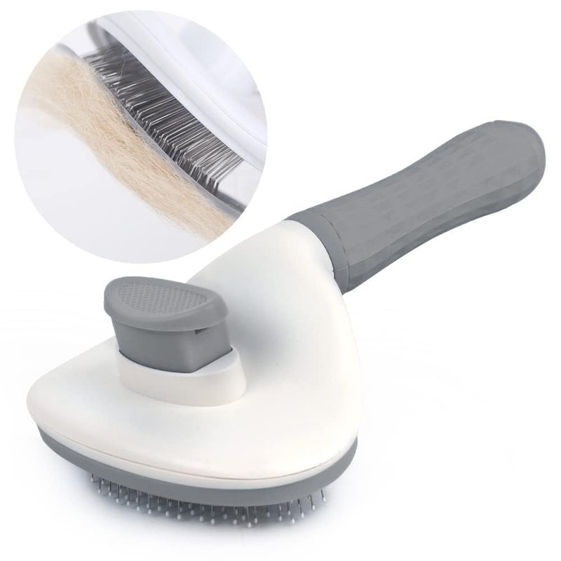 INOBECK Self Cleaning Pet Brush - Slicker Pet Grooming Combs Brush- Shedding Grooming Tools - Gently Removes Loose Undercoat, Fur, Dirt, Mats And Tangled Hair, Dog Brush & Cat Brush - Image 1