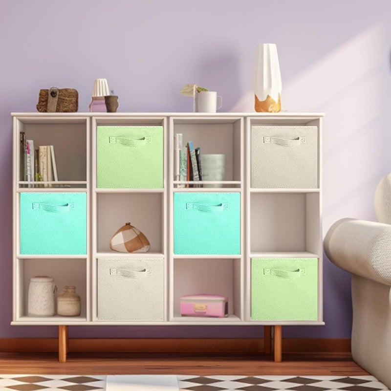 PowerKing Storage Bins, Foldable Fabric Storage Cubes and Cloth Storage Organizer Drawer for Closet and Toys Storage, 6 Pack - Image 2