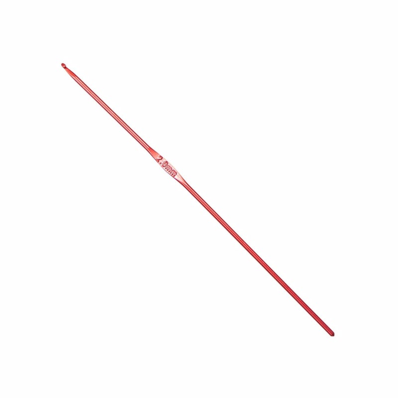 JEFFY JEFFY Jyoti Crochet Hook Aluminium for Wool Work Hand Knitted Sewing DIY Craft Weaving Needle Ideal for Sweaters Purses Scarves and Booties Colored 615cm of Size 14 2mm Pack of 2