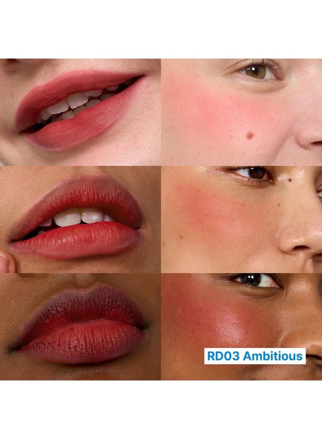 fwee fwee Blurry Pudding Pot | Airbrushed Blush & Lip, Buildable Pigment, Long-lasting, Lightweight, Easy to Blend, Natural Soft Matte Finish - Ambitious (Warm Red) | 0.17 oz - Image 1