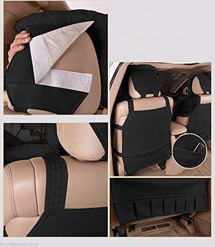IMQOQ A Pair 50% Genuine Sheepskin Fur Car 2 Front Seat Covers Set Winter Warm Universal Black… - Image 5