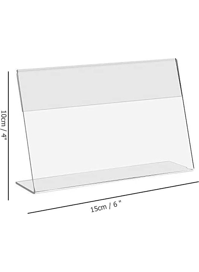 TPGP Acrylic Sign Display Holder Menu Holders Table Card Holders Photo Frames Ad Frames (6X4 Inches 12Pcs)  - Image 2