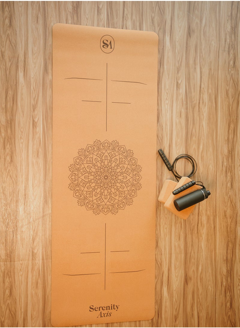 serenity axis cork yoga mat ( mandalah )  - Image 1