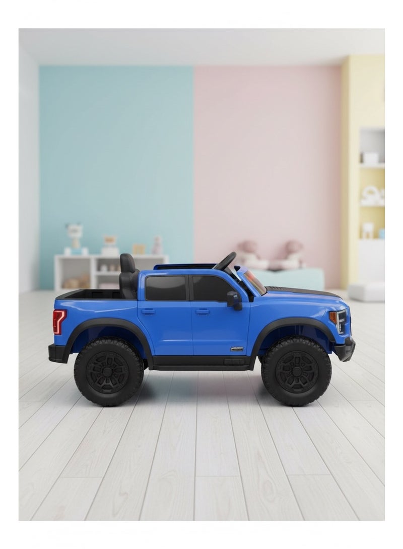 ستار كيدز سيارة أطفال كهربائية دفع رباعي 4×4 ببطارية 12V7AH – محركان قويان، ريموت تحكم أبوي، بلوتوث وUSB وAUX، أضواء LED أمامية، أبواب قابلة للفتح، وضع الهز، تصميم بيك-أب واقعي ومقعد مريح لتجربة قيادة آمنة وممتعة - Image 2
