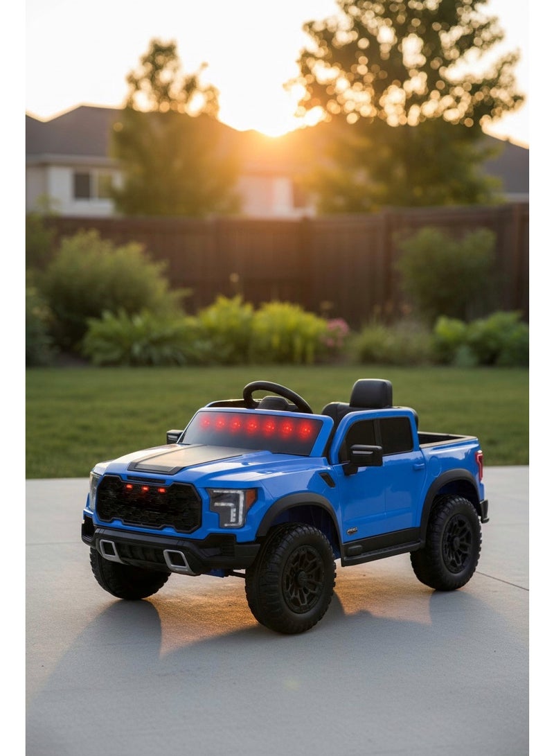 ستار كيدز سيارة أطفال كهربائية دفع رباعي 4×4 ببطارية 12V7AH – محركان قويان، ريموت تحكم أبوي، بلوتوث وUSB وAUX، أضواء LED أمامية، أبواب قابلة للفتح، وضع الهز، تصميم بيك-أب واقعي ومقعد مريح لتجربة قيادة آمنة وممتعة - Image 1