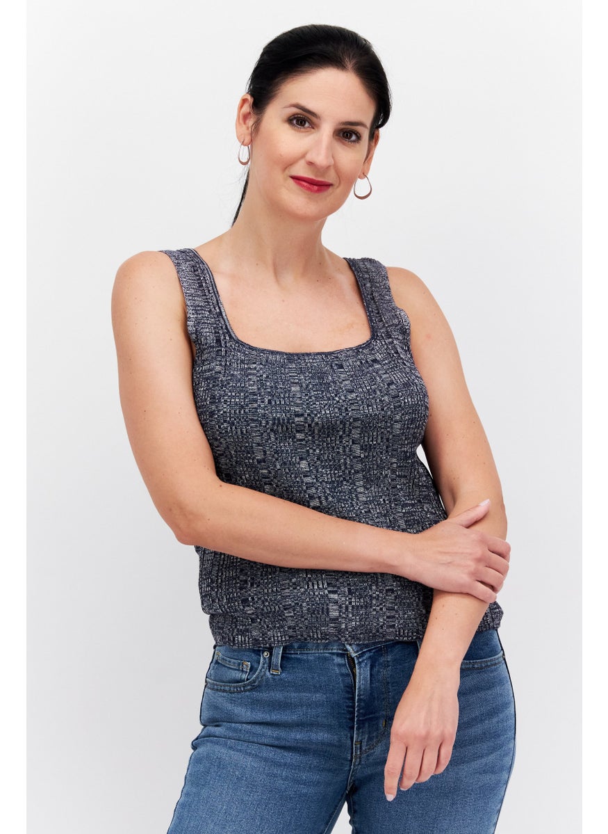 Women Square Neck Sleeveless Textured Tank Top, Navy - pzsku/ZF739C26F42A1BBBA6008Z/45/_/1725379100/28f9cf02-3911-459a-92ec-96eaa2f751c3