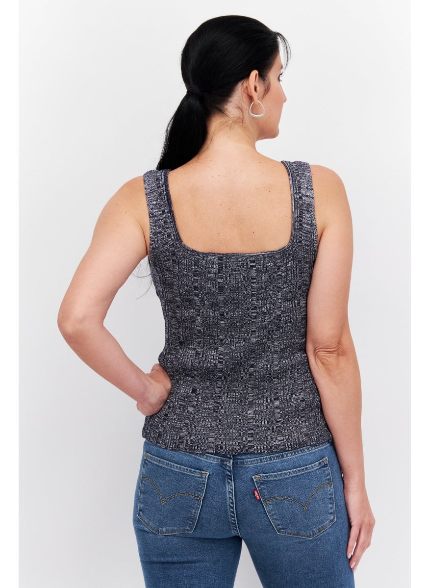 Women Square Neck Sleeveless Textured Tank Top, Navy - pzsku/ZF739C26F42A1BBBA6008Z/45/_/1725379102/7b9f150e-bfbf-472c-9c0d-42f6ad73056a