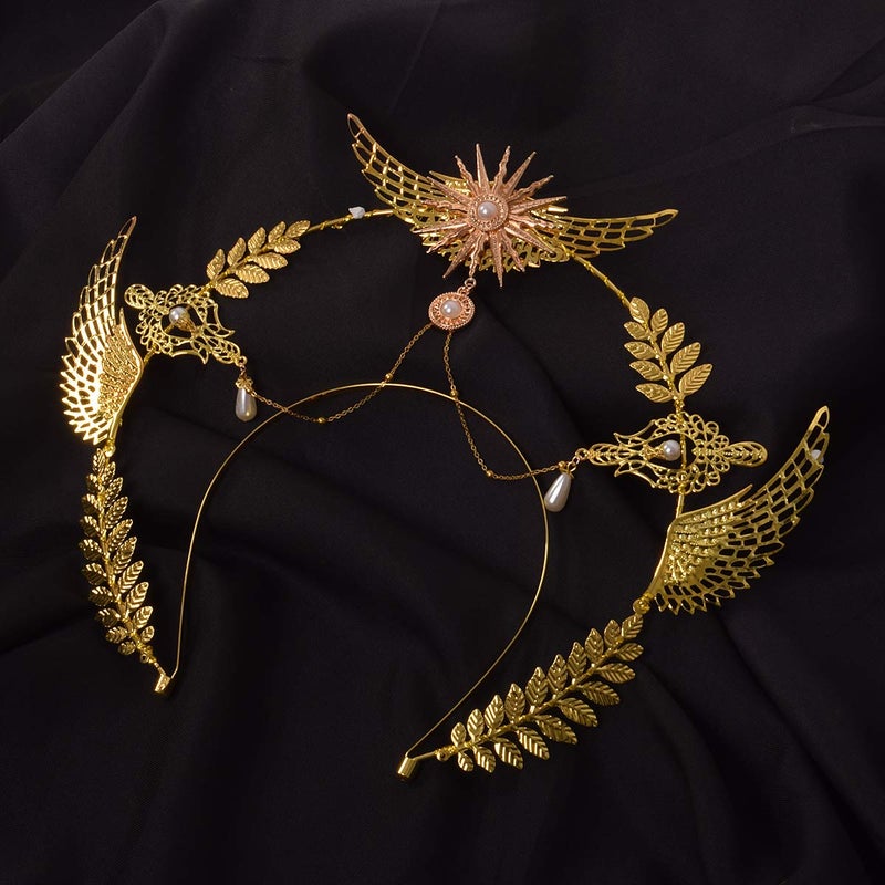 BLESSUME Halo Crown Mary Goddess Headband Women's Halloween Costume Goddess Headpiece (Style 19) - Image 5