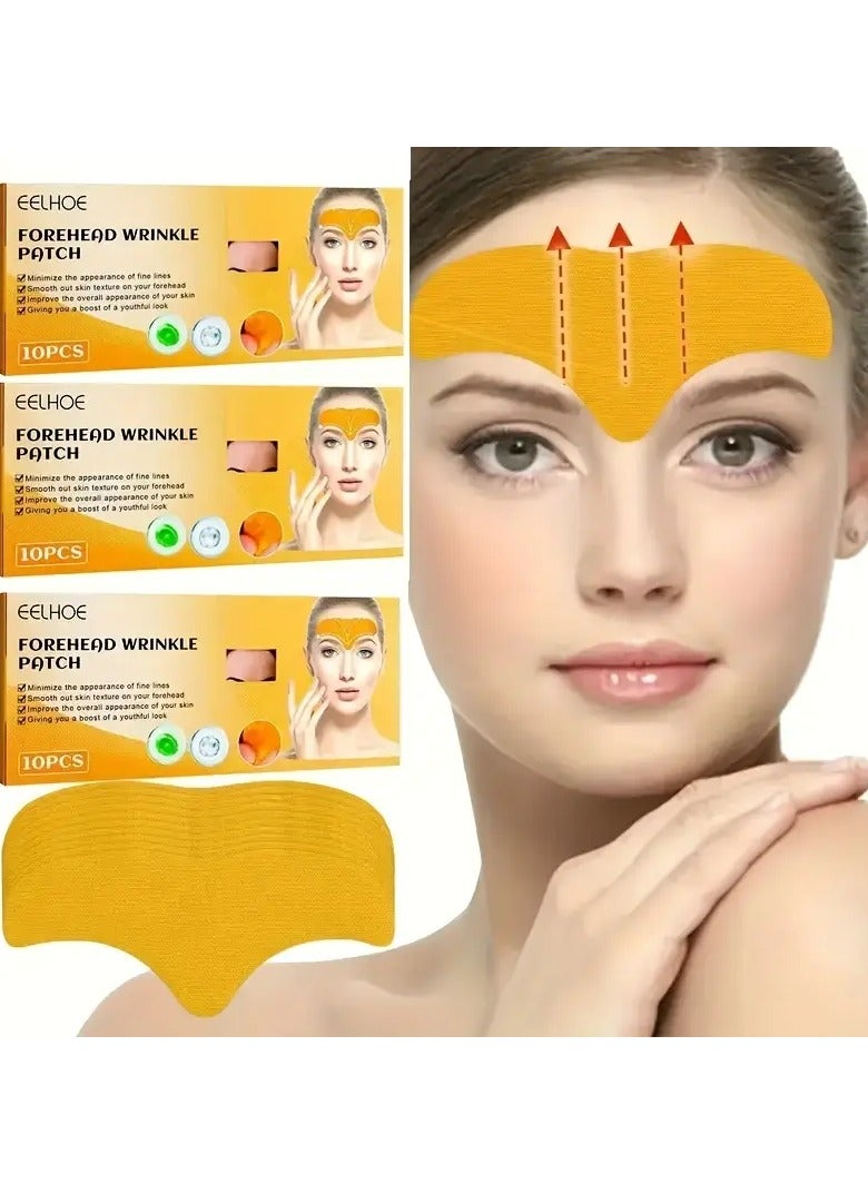 EELHOE 10pcs*3 Forehead Tightening Patches - Smooth and Soft, Significantly Tighten the Skin, Restore Youthful Luster, Alcohol-free - Image 1