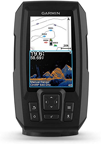 GARMIN حزمة Garmin Striker Vivid 4cv مع جهاز الإرسال والتغطية الواقية، جهاز كشف الأسماك الملون 4 بوصة، لوحات ألوان السونار الملون 010-02550-00 - Image 3