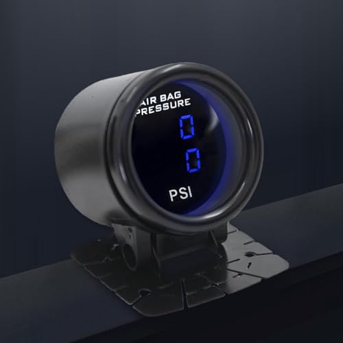 ZHSYMX Dual Blue Display Car Air Suspension Gauge 220PSI,2-1/16" 52mm Air Pressure Gauge with 2PCS 1/8NPT Air Pressure Sensor and Bracket for Car & Truck - Image 2
