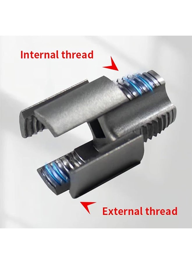 MVAQKLM  Integrated Internal & External Pipe Threading Tool, Pvc Threading Tool Kit, Electric Drill Compatible PVC Pipe Threader Kit with Various Die Sizes, Pipes Threader Plumbing Tools (1/2" + 3/4")  - Image 5