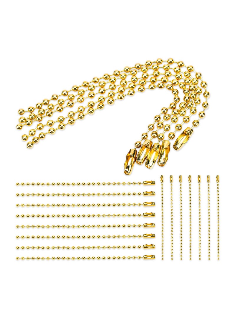 SYOSI Ball Beads Chain, with Ball Connector Clasp, Keychain Rings Metal Rings for Crafts Dog Tag Metal Chain, for Bottle Cap Pendant Necklaces, Pendant Necklaces, Jewelry Making, Price Tag Parts (100Pcs ) - Image 1