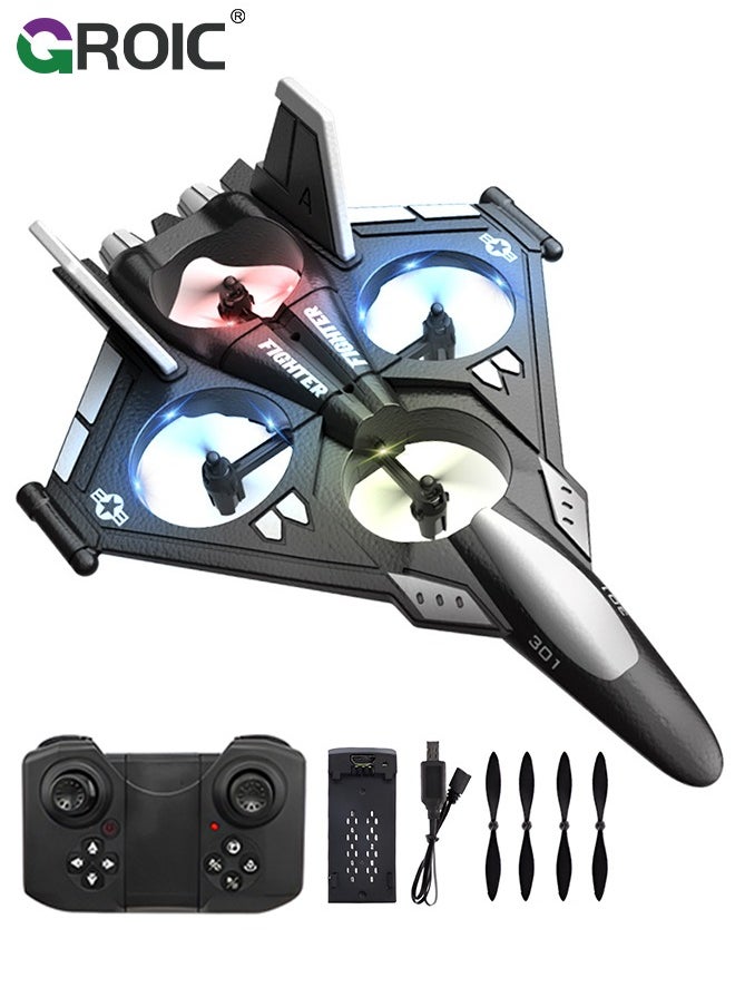 GROIC Drone for Kids and Beginners RC Plane with Light, Remote Control Airplane Quadcopter Helicopter with Auto Hovering, 3D Flip Headless Mode and Batteries, Great Gift Toy for Boys and Girls  - Image 1