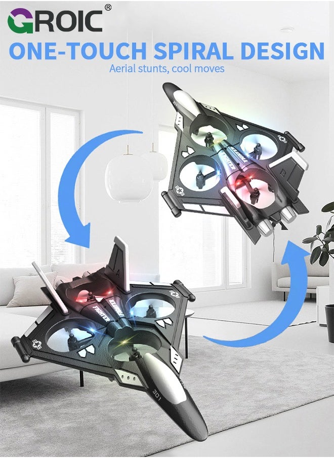 GROIC Drone for Kids and Beginners RC Plane with Light, Remote Control Airplane Quadcopter Helicopter with Auto Hovering, 3D Flip Headless Mode and Batteries, Great Gift Toy for Boys and Girls  - Image 5