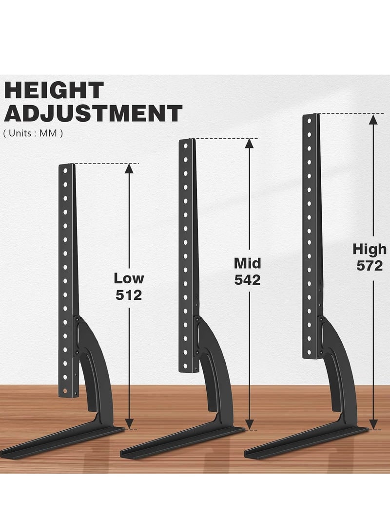 TIGER Universal TV Stand Base – Height Adjustable TV Legs for Most 32-55 Inch LCD/LED Flat Screen TVs, Tabletop Pedestal Stand, Max VESA up to 800x400mm  - Image 4