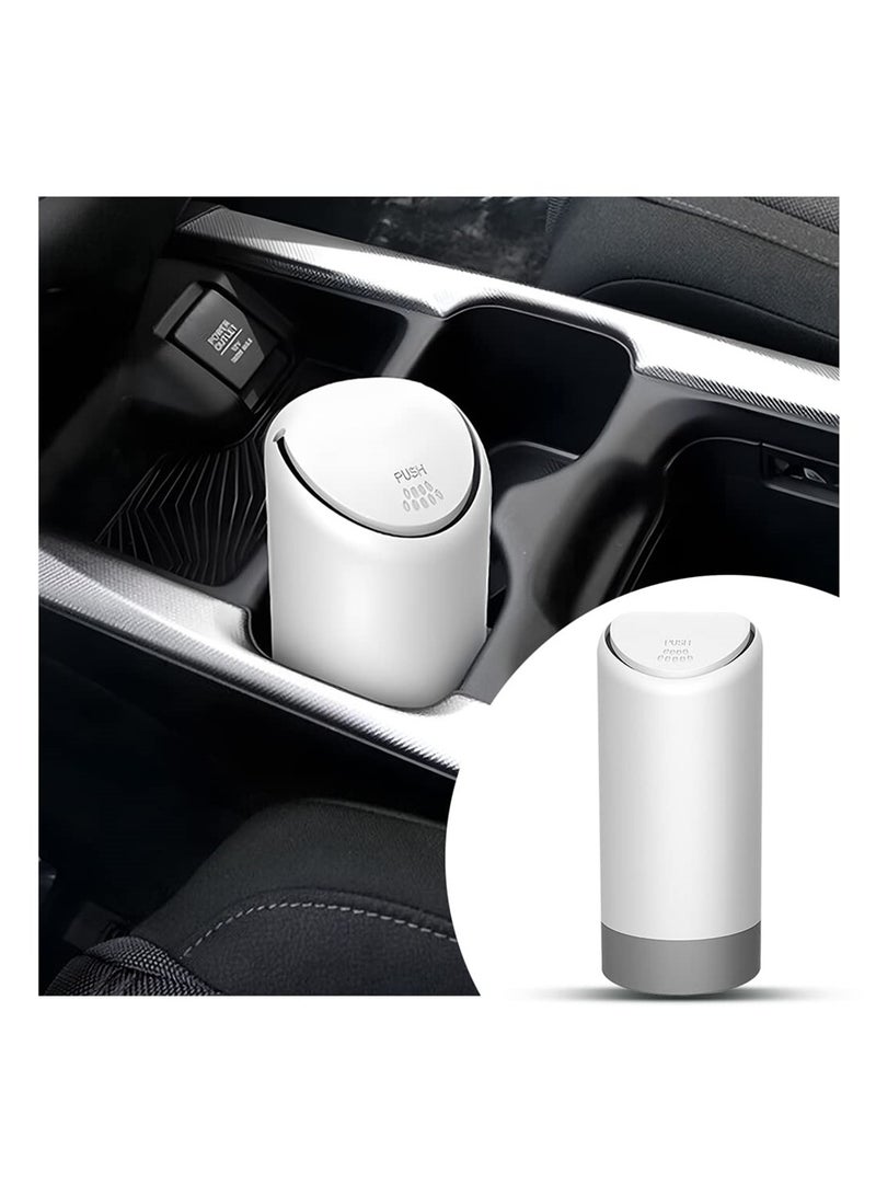 SYOSI Car Trash Can with Lid, Mini Silicone Auto Garbage Container, Waterproof Leakproof Portable Vehicle Trash Dustbin, Mini Garbage Bin for Automotive Car, Home, Office, Kitchen, Bedroom - Image 1