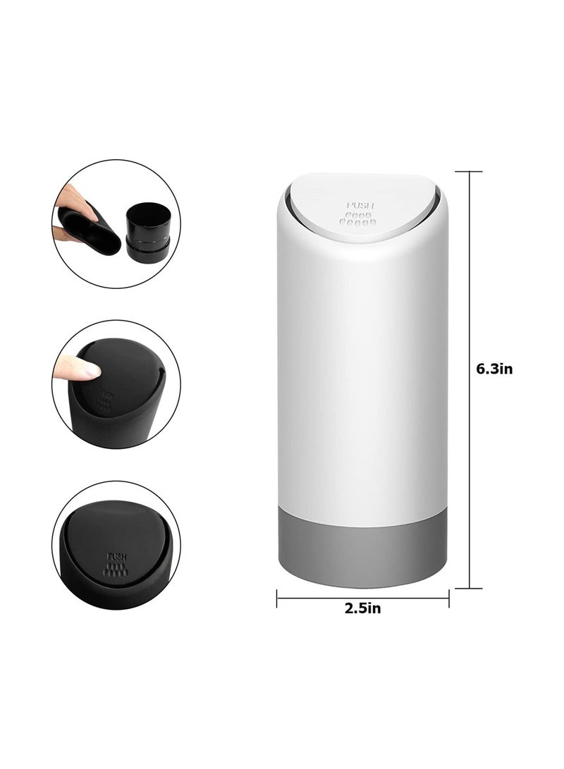 SYOSI Car Trash Can with Lid, Mini Silicone Auto Garbage Container, Waterproof Leakproof Portable Vehicle Trash Dustbin, Mini Garbage Bin for Automotive Car, Home, Office, Kitchen, Bedroom - Image 2