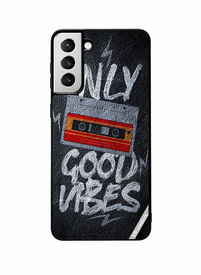 VR CREATIVE Protective Case Cover For Samsung Galaxy S22 5G Only Good Vibes Design Multicolour - Image 1