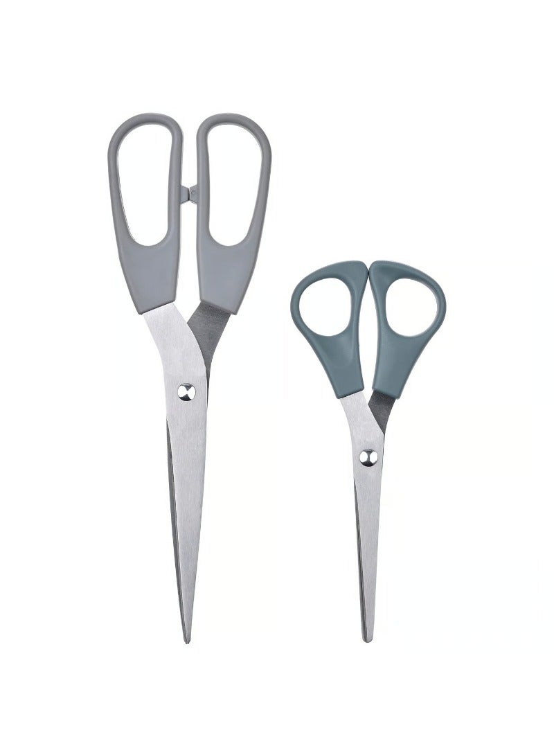 Baitique Scissors, Set of 2, Stainless Steel Grey/Grey-Turquoise - Image 1