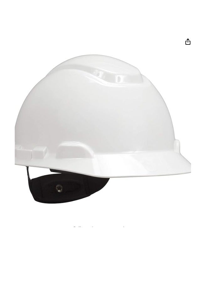 3M Safety 3M Hard Hat, White 4-Point Ratchet Suspension H-701R - Image 1