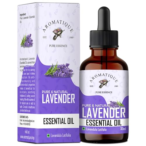 Aromatique Lavender Essential Oil 30ml| 100% Pure & Natural | Aromatherapy Oil for Relaxation & Sleep | Multipurpose Use for Hair, Skin & Diffuser | For Men & Women - Image 1