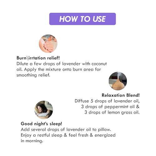 Aromatique Lavender Essential Oil 30ml| 100% Pure & Natural | Aromatherapy Oil for Relaxation & Sleep | Multipurpose Use for Hair, Skin & Diffuser | For Men & Women - Image 5