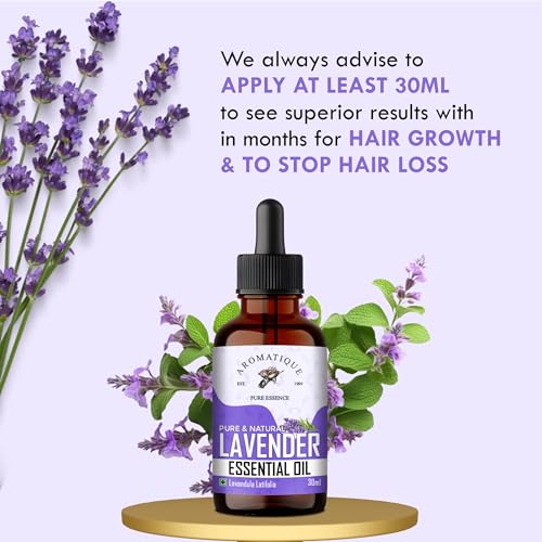 Aromatique Lavender Essential Oil 30ml| 100% Pure & Natural | Aromatherapy Oil for Relaxation & Sleep | Multipurpose Use for Hair, Skin & Diffuser | For Men & Women - Image 4