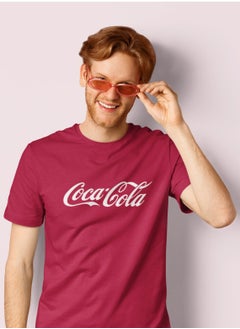 MERCH Classic Coca-Cola Logo Printed Men's Cotton T-Shirt  - Image 1