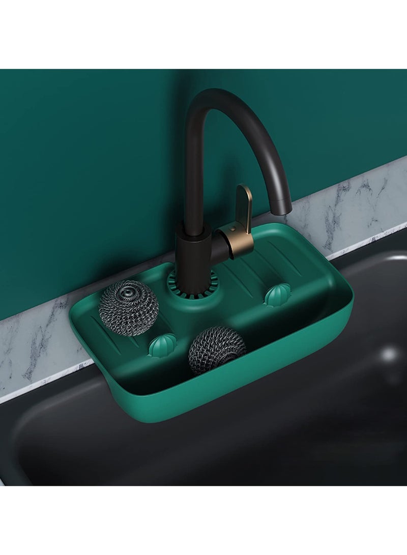 Kitchen Sink Splash Guard, Silicone Faucet Mat Sink Water Splash Guard Sink Draining Pad Behind Faucet Kitchen Sink Accessories Sink Tray Holder Drain Basket - Image 2