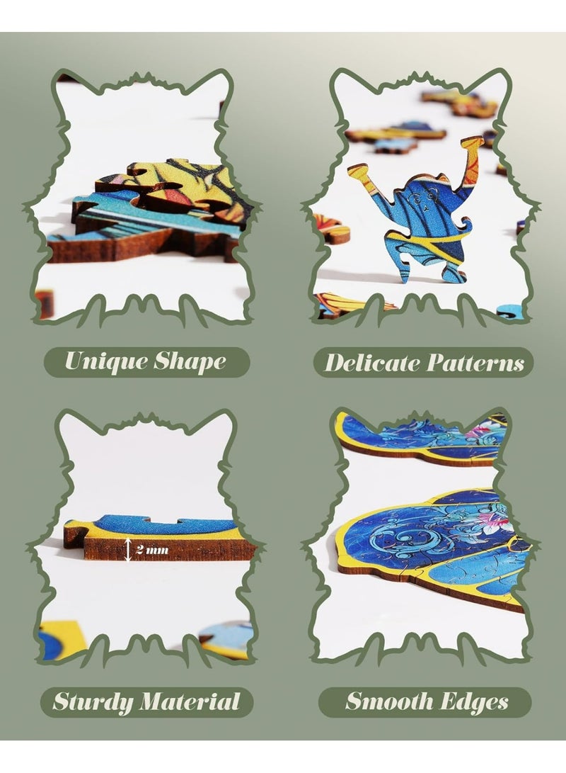 ROBOTIME Rowood Morpho Helena Wooden Jigsaw Puzzle TA003 - Image 2