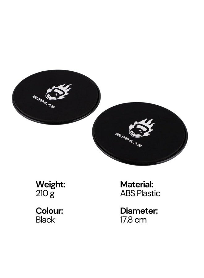 Burnlab Core Sliders (Set of 2) - Dual Sided, Smooth Gliding Discs - for Abs, Back, and Leg - Stregthen Abs & Improve Balance at Gym or Home - Ideal for Men and Women - Image 2