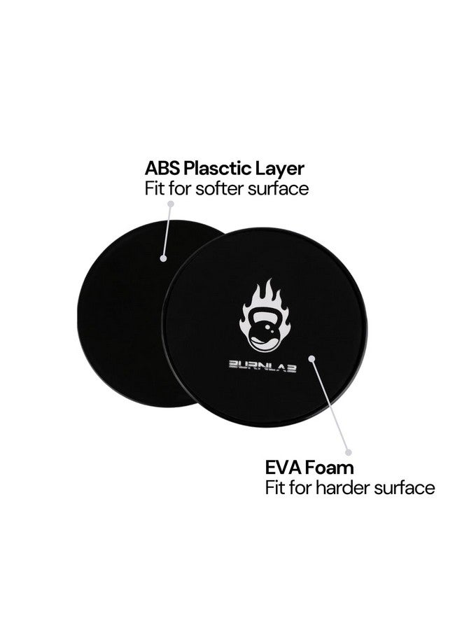 Burnlab Core Sliders (Set of 2) - Dual Sided, Smooth Gliding Discs - for Abs, Back, and Leg - Stregthen Abs & Improve Balance at Gym or Home - Ideal for Men and Women - Image 3