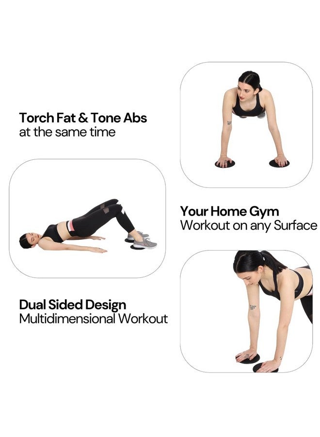 Burnlab Core Sliders (Set of 2) - Dual Sided, Smooth Gliding Discs - for Abs, Back, and Leg - Stregthen Abs & Improve Balance at Gym or Home - Ideal for Men and Women - Image 4