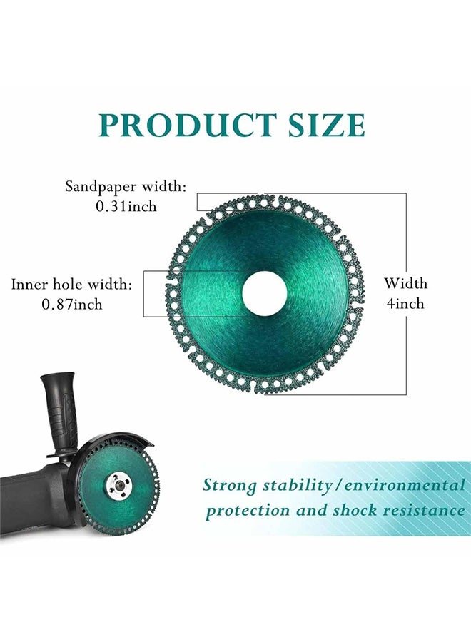 MVAQKLM  6 Pack 4Inch Indestructible Angle Grinder Discs, Versatile Cutting, Grinding and Chamfering Blades for Glass, Wood, Metal and Tile, 7/8" Arbor - Image 4