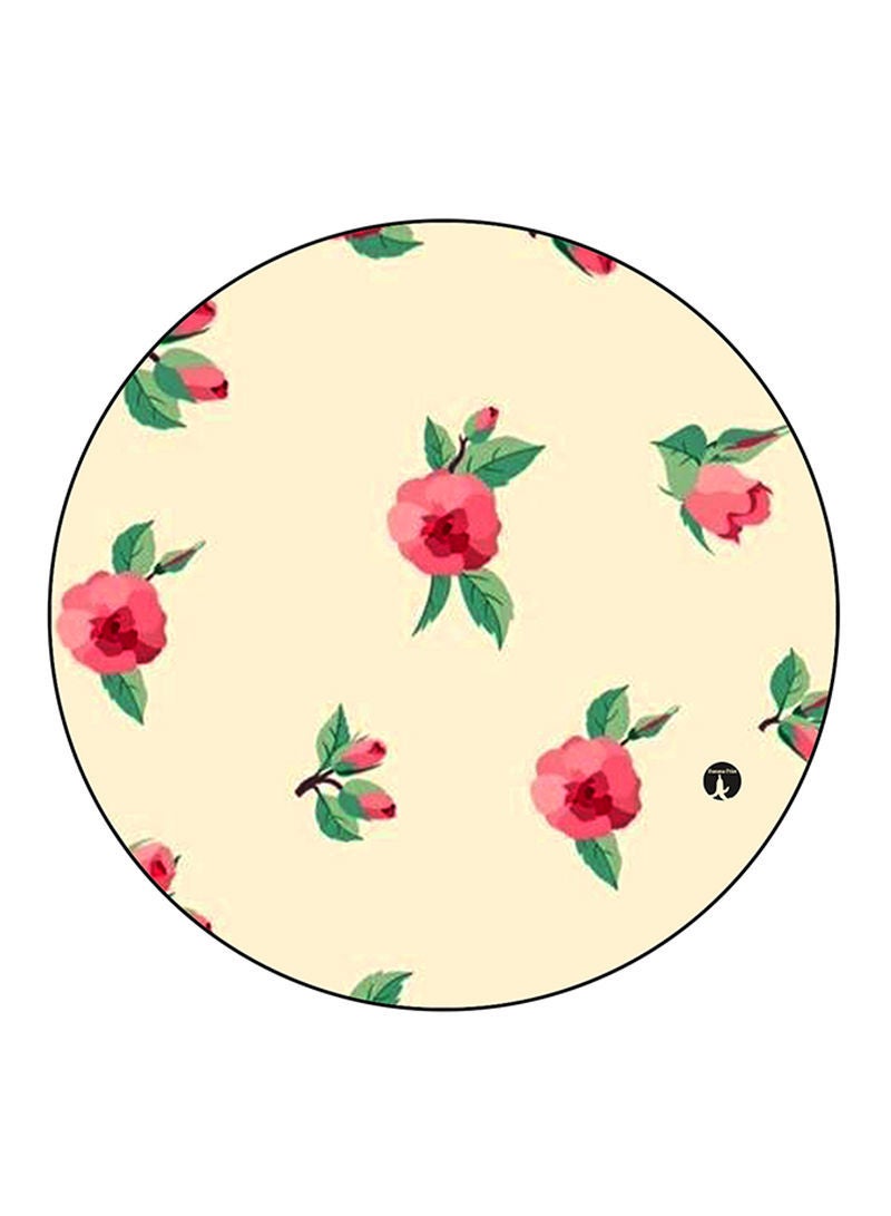 Flowers Printed Mouse Pad  Multicolour